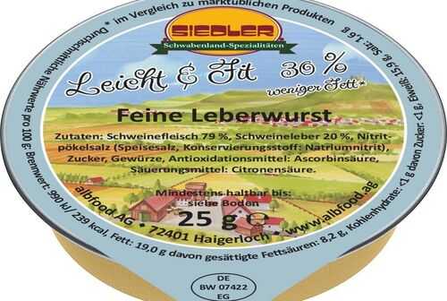 »leicht&fit« Feine Leberwurst 4x 25g Wurst »leicht&fit« Feine Leberwurst 4x 25g Wurst