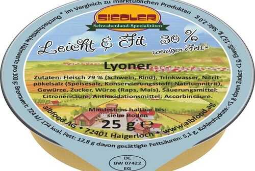 »leicht&fit« Lyoner 4x 25g Wurst »leicht&fit« Lyoner 4x 25g Wurst