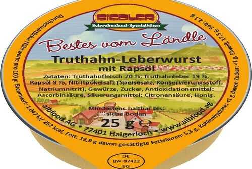 Streichfähig Truthahn-Leberwurst 4x 25g Streichfähig Truthahn-Leberwurst 4x 25g